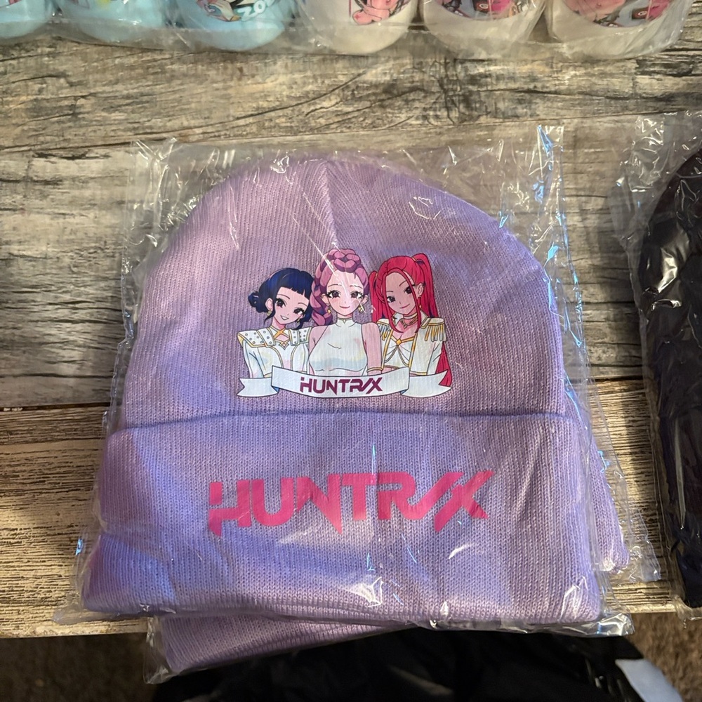 Kids k-pop demon hunters trio girls Purple Beanie